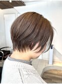 白髪ぼかしハイライト/似合わせカット/大人ショート