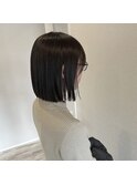 収まりのいい切りっぱなしボブ
