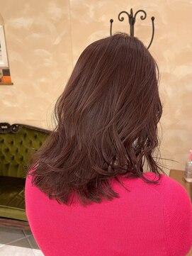 ビュートリアム265(BEAUTRIUM 265) 透明感カラー 透け感ピンク セミロング ピンクブラウン レイヤー