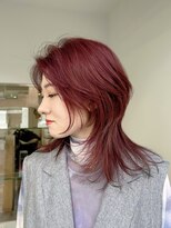 オレンジ梅田店(ORANGE)&nbsp;大人のウルフカット/レッドピンク/エンドカラー