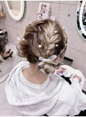 編みこみツインおだんご/心斎橋ヘアセット
