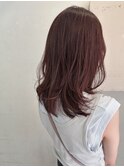 ミディアムレイヤー パープルレッド 顔周りレイヤー 横浜
