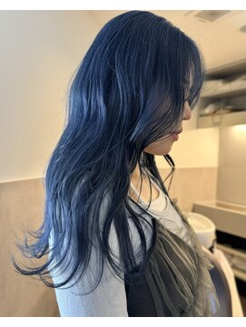 ニコフクオカヘアーメイク(NIKO Fukuoka Hair Make) 1ブリーチでネイビーブルー