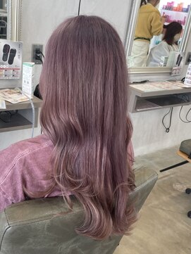 シェル 津山の手店(shel) 秋カラー◎20代30代ピンクラベンダー/ダブルカラー/ブリーチあり