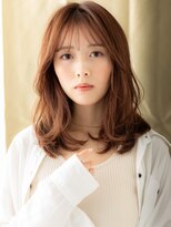 カバーヘア ブリス 上尾西口店(COVER HAIR bliss) シースルーバングミックスカールミディTc5上尾20代30代40代