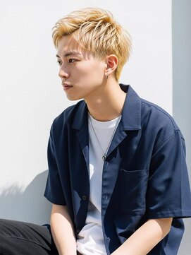 メンズ ピノ(Men's PINOT) #ブリーチだけカラー　#メンズカット