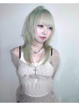 ヌル 表参道本店(Null) ミントカラー/ケアブリーチ/ブリーチカラー/表参道/原宿