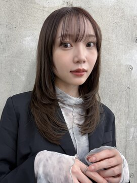 ガーデン 渋谷(GARDEN) 顔まわりレイヤーミディアムシースルーバングヘア