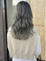 ニコリヘアワークス(nicori hair works)&nbsp;レイヤー×ハイライト×フォギーベージュ2