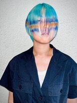 クク 渋谷(QUQU) ブルー 水色 寒色系 ショート ジェンダーレス