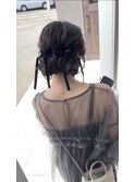 お呼ばれヘアツインアレンジ