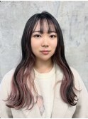 ミルクティーブロンド/ダークブルー/デジタルパーマ/町田