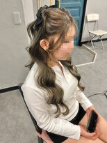 ヘアセットサロン アッシュ 神戸三宮(Ash) 高めハーフツイン×ヨシンモリ
