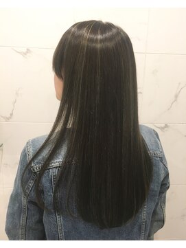 レイドバック(LAID BACK) 【LAIDBACK代官山】大人極細カラーハイライト外国人風グレージュ