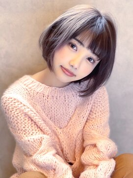 アグ ヘアー ビジュー 藤が丘店(Agu hair bijou) 《Agu hair》大人かわいい透け感カラー×ショート