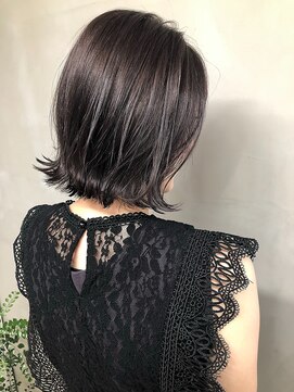 ジーナ 福岡天神(Zina) セシルカットフリンジウェーブ×大人かわいい前髪ココアブラウン