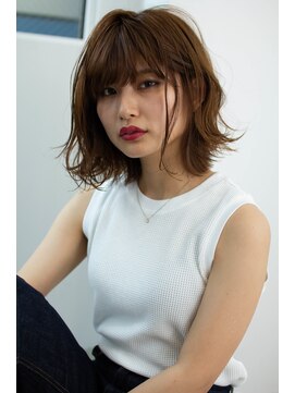 アコロン 吉祥寺(acoron.) 小顔カット×ボブルフ×イルミナカラー×ピンクベージュ×吉祥寺