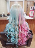 ハーレクイン風　左右ツートン☆