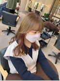 ハイトーンミルクティーベージュ×イヤリングカラー
