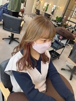 ヘアーポケット リタ(HAIR POCKET ritta)&nbsp;ハイトーンミルクティーベージュ×イヤリングカラー