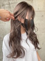 ホワイトグレージュ コンマヘア くすみブルー ダークアッシュ