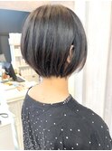 福山市美容室Caary人気似合わせカット丸みショートボブ