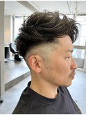 フェード×無造作ヘア