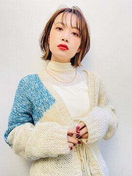 エイミー(Aimee) Aimee町田　外はねボブ×チョコレートブラウン