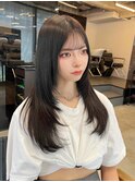 韓国trendヘアレイヤーカット 2wayバング 顔まわり表参道No.1