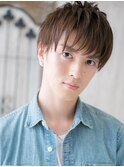 一歩リードの爽やか長めバングマットブラウンウルフa新所沢