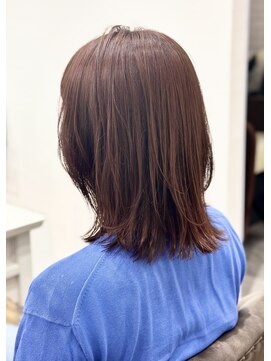 コス(KoS) 外ハネオレンジベージュブラウンミディアム