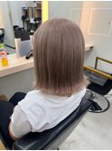 切りっぱなしボブ/モカベージュ