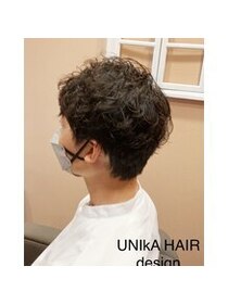 ウニカヘアデザイン(UNIkA HAIR design) メンズカット×パーマ