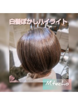 エムテコ(M.techo) 白髪ぼかしハイライト×ショートstyle