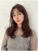 ピンクブラウン/ウェーブヘア/10代20代30代