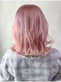 ミディアムボブ顔周りレイヤー韓国ヘアくびれミディ_ba544511