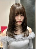 【10代20代】ミディアム小顔レイヤー