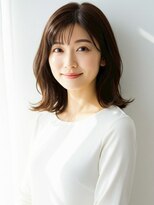 ワンマイル 八潮店(one mile)&nbsp;外ハネミディアムボブ×ブラウン