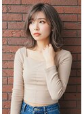 くすみベージュ小顔カット美髪結べるボブレイヤーカット