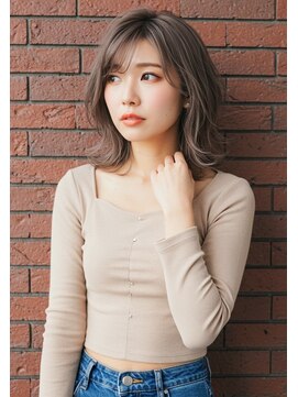 フルショウ 小牧(FURUSHO) くすみベージュ小顔カット美髪結べるボブレイヤーカット