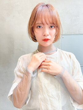 エイミー(Aimee) Aimee 町田 レイヤーボブ×ピンクベージュ