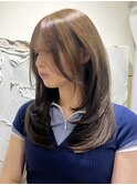 ワンカールでも可愛すぎる韓国レイヤー&透明感オリーブブラウン