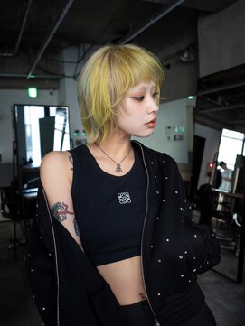 ギークス(GEEKS) 【GEEKS渋谷】レイヤーボブ/デザインカラー/ハイトーン/前髪あり