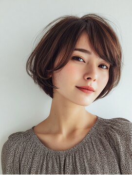 ロディーナコク 大口 新子安(rodina.coc) 着物ヘア/ダークアッシュ/ミディアムレイヤーカット/大口子安