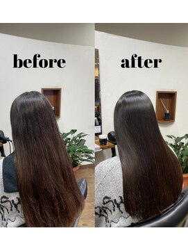 ヘアーパラディ hair paradis 【髪質改善】メテオカラー&縮毛矯正で極上の艶