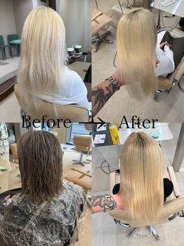 メゾンクペウ 梅田(Maison cope’u)の写真/大阪で1番縮毛矯正が上手い美容室/数少ないブリーチ毛に縮毛矯正ができる