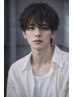 平日限定【男性人気No1】カット+ケアパーマ+眉カット+頭皮バブル+スパ１０min