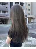ブリーチなしグレージュブラウンヘーゼルベージュレイヤー春夏
