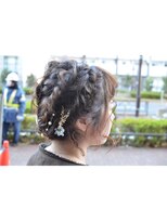 ポタム 東中野(potamu)&nbsp;ボブのふわふわ編み込みアップスタイル