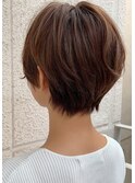 大人可愛いショートヘア ベリーショート 黒髪アッシュ